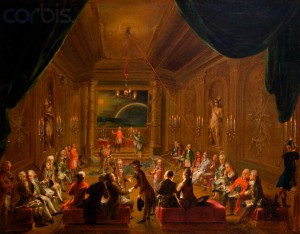 Initiation Ceremony in a Viennese Masonic Lodge During the Reign of Joseph II, with Mozart Seated on the Extreme Left by Ignaz Unterberger