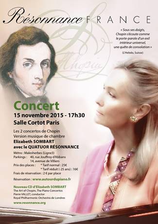 resonnance elizabeth sombart concert frederic Chopin novembre 2015