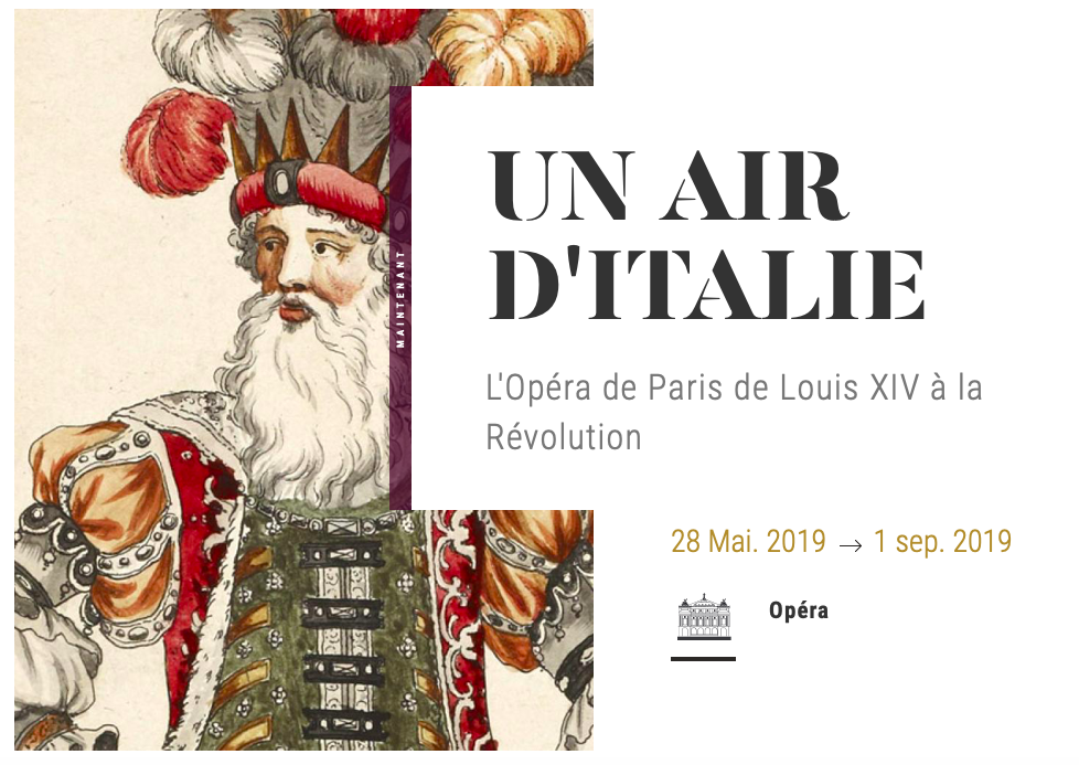 un air d italie opea de paris de louis XIV a la revolution catalogue exposition critique annonce classiquenews mai septembre 2019 palais garnier