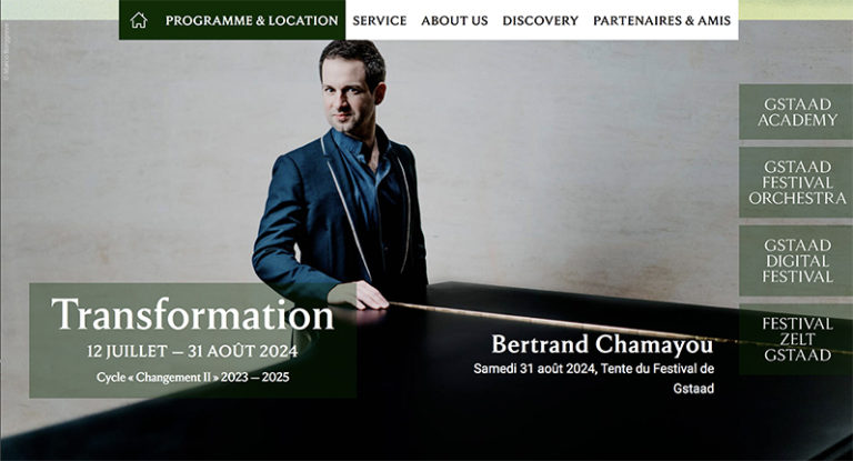 GSTAAD MENUHIN FESTIVAL & ACADEMY 2024 : les 30 et 31 août 2024. BOUQUET FINAL : le LSO London Symphony Orchestra et Sir Antonio PAPPANO, avec Vilde Frang et Bertrand Chamayou…