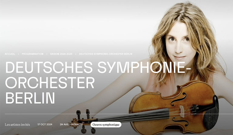 LA SEINE MUSICALE, le 17 oct 2024. ELGAR (Concerto pour violon), Sibelius (Symphonie n°2), Deutsches Symphonie-Orchester BERLIN, Vilde Frang