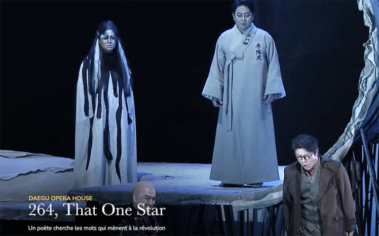 STREAMING, opéra. DAEGU Opera House, ven 13 déc 2024, 19h. Kim Sungjae : « 264, That One Star »…