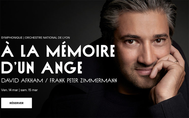 ORCHESTRE NATIONAL DE LYON. ALBAN BERG : Concerto à la mémoire d’un ange. Les 14 et 15 mars 2025. Frank Peter Zimmermann (violon), David Afkham (direction)