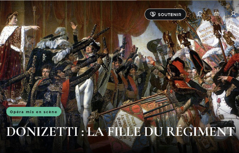 CHÂTEAU DE VERSAILLES, Opéra royal, du 4 au 12 avril 2025. DONIZETTI : La Fille du régiment. Gwendoline Blondeel, Patrick Kabongo… Gaétan Jarry (direction) / Jean-Romain Vesperini (mise en scène) /