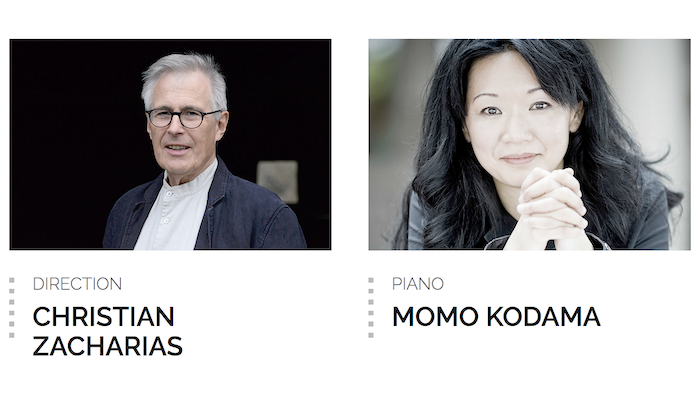 OPMC / ORCHESTRE PHILHARMONIQUE DE MONTE-CARLO. FAURÉ, POULENC, BRAHMS, dim 8 mars 2026. Momo Kodama  (piano) / Christian Zacharias (direction)