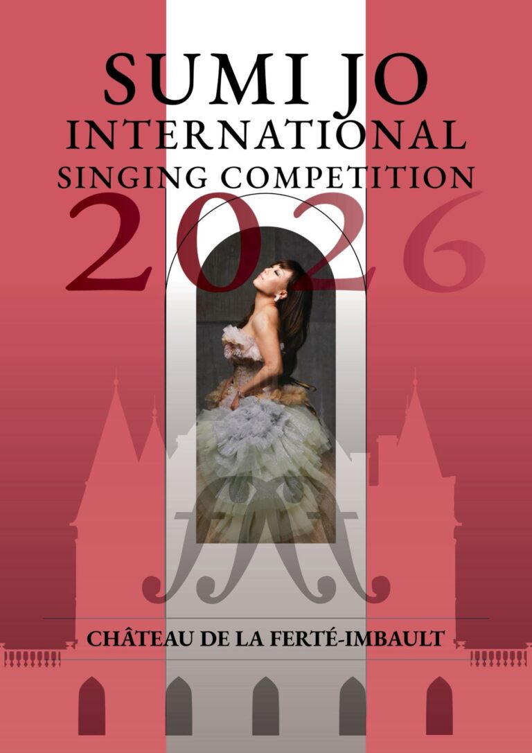 SOLOGNE. Du 5 au 11 juillet 2026. 2ème CONCOURS DE CHANT INTERNATIONAL SUMI JO / SUMI JO INTERNATIONAL SINGING COMPETITION