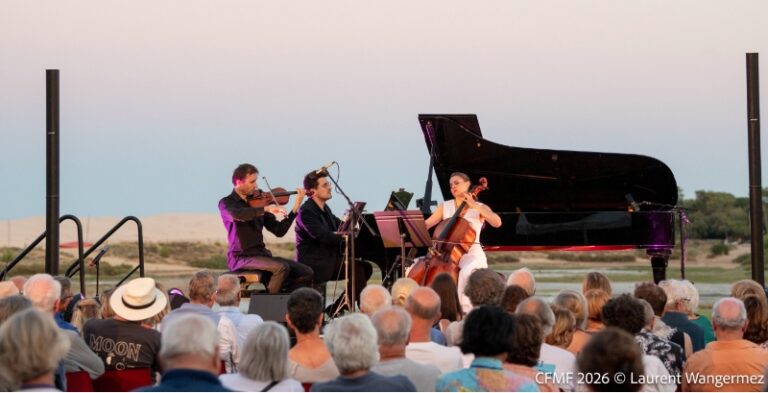 CRITIQUE, festival. 16ème CAP FERRET MUSIC FESTIVAL, Plage de La Conche, le 6 juillet 2026. BRAHMS / LYATOSHYNSKY / PIAZOLLA par le Trio LYATOSHYNSKY
