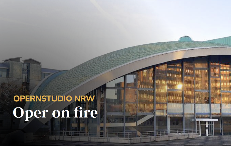 Streaming, opéra. OPERAVISION : Oper on fire / opéra en feu. Gala lyrique à Gelsenkirchen, ven 7 août 2026 (Opern Studio NRW, mai 2026)